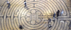 Labyrinth at Chartres Cathedral by photographer Jill K H Geoffrion