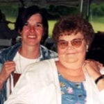 Madelin Sue Martin and Jill Geoffrion at the Ph.D graduation celebration for Jill